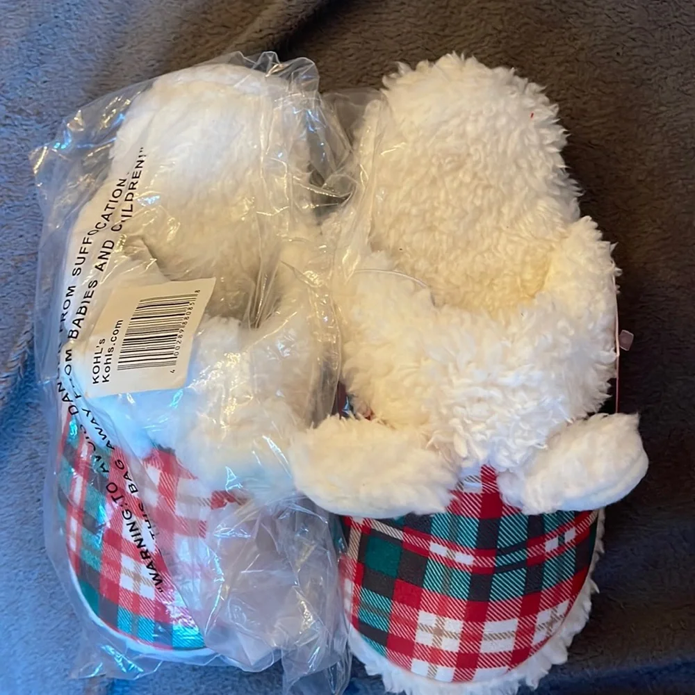 NWT Fun Love and Plaid slippers - Jammies For Your Families